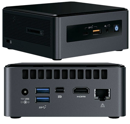 Intel NUC8I7INHJA Kit (Intel Core i7-8565U, HDMI, mini DP, <b>8GB RAM, 16GB Optane, 1TB 2,5" SATA HDD, Radion 540X, Win 10 Home</b>)